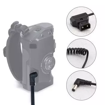 Прочный кабель питания D-Tap to DC5521 со спиральной пружиной для камер Bmcc Bmpc, легкий провод, длина растяжения 80 см