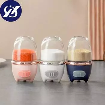 Прочный компактный размер для хранения приправ 3 цвета Количественный резервуар для соли и специй Бутылка для хранения приправ Бытовые принадлежности Резервуар для приправ белый