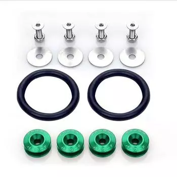 Прочный комплект быстроразъемных креплений JDM для автомобильных бамперов, крышек крыльев багажника зелёный