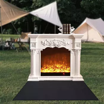 Прочный коврик для гриля для защиты барбекю на открытом воздухе на деревянных настилах 152cmx106cm