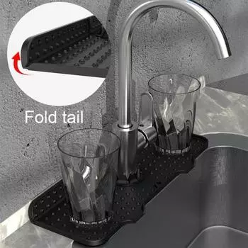 Прочный коврик для смесителя Складной Чистый Многофункциональный светло-серый