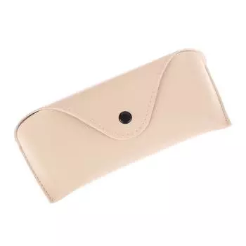 прочный кожаный чехол для очков, 1 шт., однотонный чехол для солнцезащитных очков, сумка для очков, коробка бежевый