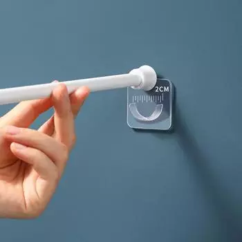 Прочный кронштейн для карниза, держатель, крючки для настенного клея, держатель для душевой штанги для ванной комнаты, фиксатор без сверления для шкафа 4PCS