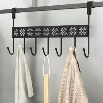 Прочный крючок для двери, черный держатель для ключей, удобный крючок для подвешивания разных вещей, спальня чёрный