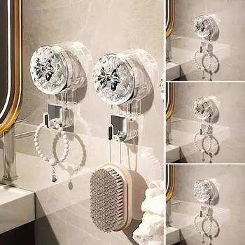 Прочный крючок для раковины на присоске, удобный для хранения в ванной комнате, сверхпрочный многоцелевой клейкий крючок, товары для дома C