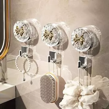 Прочный крючок для раковины на присоске, удобный для хранения в ванной комнате, сверхпрочный многоцелевой клейкий крючок, товары для дома C