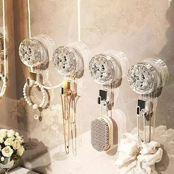 Прочный крючок для раковины на присоске, удобный для хранения в ванной комнате, сверхпрочный многоцелевой клейкий крючок, товары для дома C