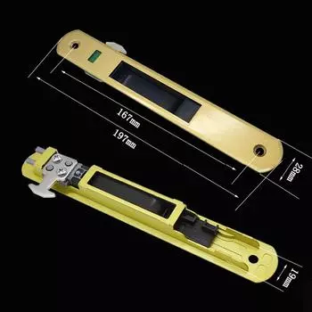 Прочный крючок для замка раздвижной двери Прочный невидимый защелка для окна типа 90 Встроенный замок Дверная ручка из цинкового сплава Замок для раздвижной двери чёрный