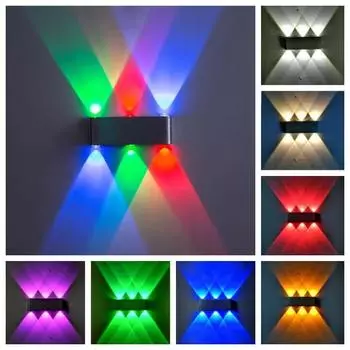 Прочный крытый настенный светильник с высокой яркостью и низким энергопотреблением создает атмосферу 6W разноцветный