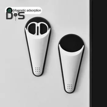 Прочный кухонный ящик для хранения, простая установка, полезный магнитный держатель для хранения ножниц на холодильнике черный белый
