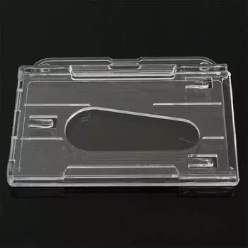 Прочный Легкий Бейдж Пропуск ID Карта Пластиковый Прозрачный Закрытый Чехол-Держатель для Карты Oyster horizontal-1pc