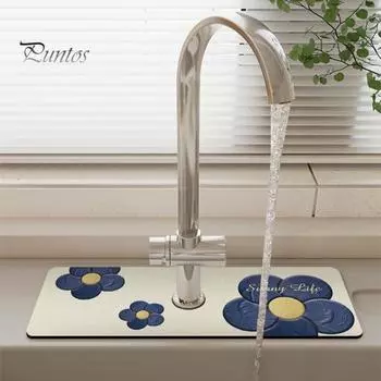 Прочный, легко моющийся, не требующий мытья коврик для кухонного крана Диатомовая грязь коврик для крана с брызгами Кухонные принадлежности