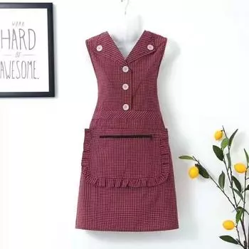 Прочный маслостойкий моющийся фартук для приготовления пищи, кухонная спецодежда, хлопковый комбинезон для работы по дому, выпечки, ежедневное использование