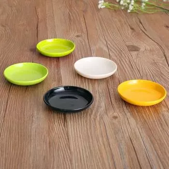Прочный меламиновый небольшой круглый суши-соус, специи, блюдо, миска, посуда для вечеринки зелёный