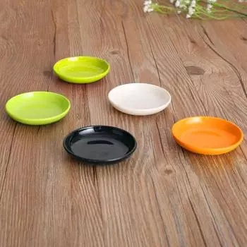 Прочный меламиновый соус, небольшая круглая миска для суши, блюдо для специй, посуда для вечеринки зелёный
