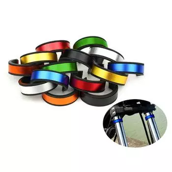 Прочный металлический мотоцикл электрический велосипед передняя вилка украшение алюминиевый сплав и резиновый амортизатор вспомогательное кольцо 35mm красный