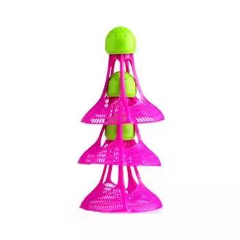 Прочный Многоцветный Стабильный Ветрозащитный Бадминтон Тренировочные Аксессуары для Сопротивления Ветру Волан красный