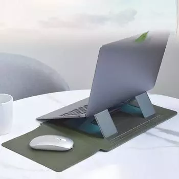 Прочный многофункциональный чехол для ноутбука 12/13/13,3/14/15/16 дюймов с подставкой для хранения 13Inch зелёный