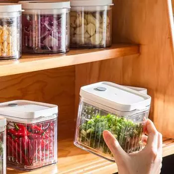 Прочный многофункциональный разделительный дизайн, удобный портативный ящик для хранения фруктов и продуктов питания для офисного холодильника, ящик для хранения Rectangle