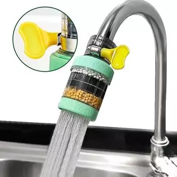 Прочный многоразовый водосберегающий компактный кран для раковины, фильтр для крана, очиститель проточной воды, устройство для фильтрации ежедневного использования, фильтр для крана A