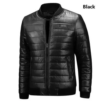 Прочный модный Kj осень-зима мужской пуховик толстая теплая кожаная повседневная тонкая куртка на молнии парки замечательные M зелёный