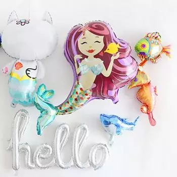 Прочный надувной утолщенный воздушный шар с русалкой, принадлежности для сценических вечеринок розовый