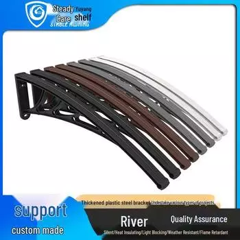 Прочный навес из пластиковой стали: Бесшумные кронштейны для навеса для балкона, дверей и окон 600mm (Base Height 110mm) Plastic Steel Bracket