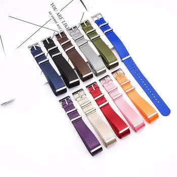 Прочный нейлоновый ремешок для часов для мужчин, нейлоновый мужской ремешок 20-24 мм, браслет 20mm чёрный