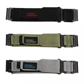 Прочный нейлоновый ремешок для часов Fenix 7X 6X 5X GPS для Instinct 2x для EPIX Pro 26 мм регулируемый быстросъемный Black