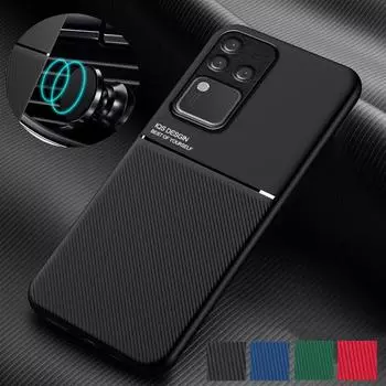 Прочный нескользящий ударопрочный чехол для Vivo V30 Pro V29 Lite V29e V27 V27e чехол магнитный автомобильный держатель бизнес полная защита чехол For Vivo V29e красный