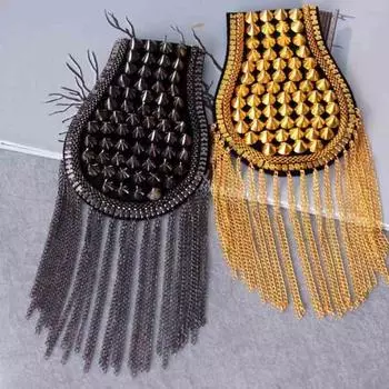 Прочный очаровательный износостойкий костюм ручной работы «сделай сам», эполет с кисточками, мужские аксессуары чёрный