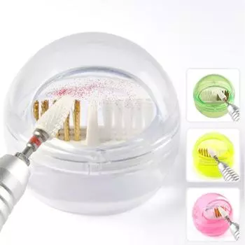 Прочный очиститель сверла, профессиональное пластиковое хранилище шлифовальной головки розовый