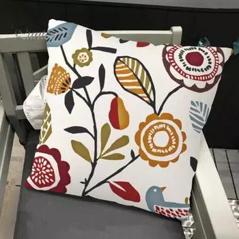 Прочный печатный дизайн, мягкая квадратная наволочка, винтажная абстрактная наволочка с ботанической геометрией, принадлежности для гостиной D