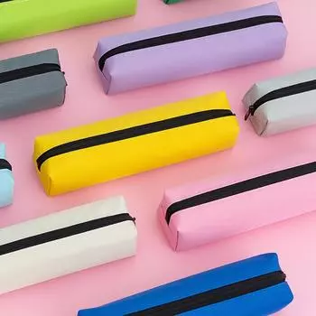 Прочный пенал Kawaii канцелярские принадлежности большой емкости пенал школьные принадлежности пенал однотонный корейский канцелярские принадлежности темно-синий