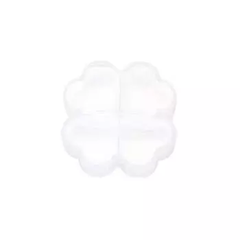 Прочный пластиковый контейнер для хранения таблеток Четырехлистный клевер 4 сетки ежедневный органайзер для таблеток разделение лекарств контейнер для лекарств зелёный