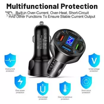 Прочный Plug And Play огнестойкий автомобильный адаптер питания для быстрой зарядки USB автомобильное зарядное устройство для телефона автомобильные аксессуары белый