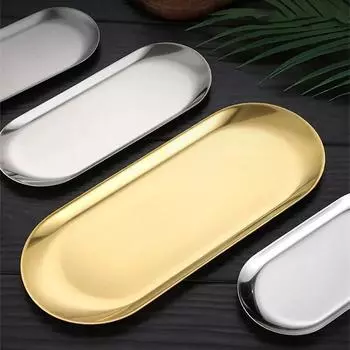 Прочный поднос для хранения ювелирных изделий 3 размера поднос для торта фруктов десерт металлический органайзер тарелка аксессуары для дома S разноцветный