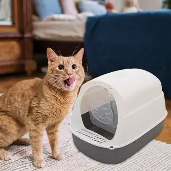 Прочный поднос для кошачьего туалета с капюшоном для домашних животных, маленькие аксессуары