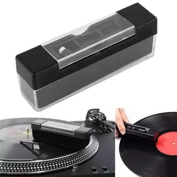 Прочный полезный аксессуар для проигрывателя фонографа проигрыватель CD / VCD проигрыватель CD щетка для очистки виниловых пластинок от пыли щетка для очистки чёрный