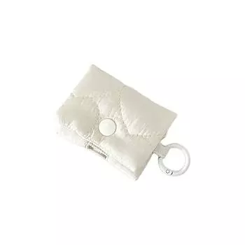 Прочный полиэстеровый чехол для хранения Bluetooth-наушников, компактный дорожный органайзер для AirPods 4 и беспроводных гарнитур белый