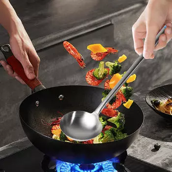 Прочный половник из нержавеющей стали для приготовления и подачи супов Medium