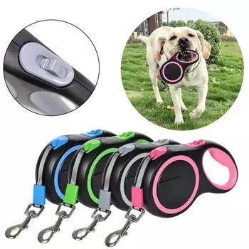 Прочный поводок для собак 3 м 5 м, автоматический выдвижной нейлоновый поводок, удлинитель для домашних собак, прогулки, бег, рулетка, аксессуары для щенков, лабрадор, золотистый ретривер 5m Plus-50 kg