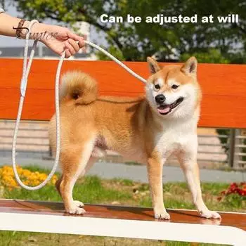 Прочный поводок для собак с удобной мягкой ручкой. Прочная веревка для лазания. Легко надевается. Прочный поводок без тяги для средних и крупных собак. M оранжевый