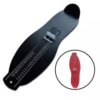 Прочный прибор для измерения стопы для взрослых, вспомогательный инструмент для измерения размера обуви, линейка, измерительный инструмент красный