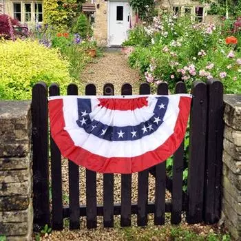 Прочный, привлекательный, привлекательный флаг ко Дню независимости, 4 июля, национальный праздник США, полубаннер, праздничные принадлежности S