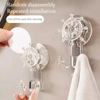 Прочный прочный настенный клей на присоске, надежный крючок на присоске, многоразовый настенный крючок для ванной комнаты, вешалка для полотенец белый