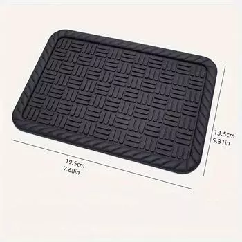 Прочный противоскользящий коврик из ПВХ для автомобиля - устойчив к теплу и солнцу, коврик для хранения телефона и ключей чёрный