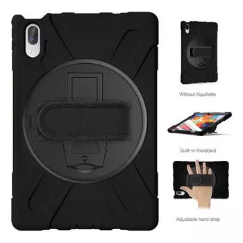Прочный противоударный чехол для Lenovo Tab P11 Pro Tb-J706f Xiaoxin Pad Pro 11,5 дюймов, силиконовый чехол с подставкой для планшета Tab P11 J606F чёрный