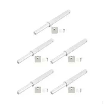 Прочный пружинный толкатель для открывания дверей для шкафов и гардеробов белый