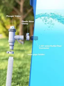 Прочный ПВХ адаптер для насоса для фильтра бассейна 32 мм, клапан включения/выключения бассейна, герметичные запасные части для аксессуаров для наружного бассейна